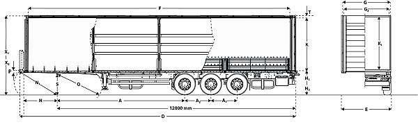 KOGEL шторного тентованного класса SNCO24 P 90 / 1.110 NOVUM