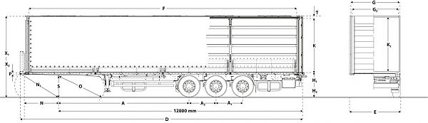 Полуприцеп тентованный клапан SN 24-1 P 90/ 1.110 TIR 